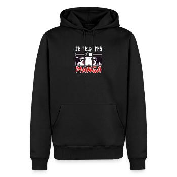 manga japonais - otaku japon desin animé héros - Sweat à capuche Premium bio Homme - noir - Devant - Nico (187cm)
