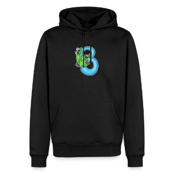 3 Jahre alt - 3. Geburtstag mit Tier Motiv - Männer Premium Bio Hoodie - Schwarz - Vorne - Nico (187cm)