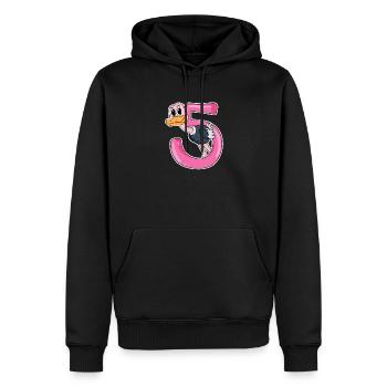 5 Jahre alt - 5. Geburtstag mit Tier Motiv - Männer Premium Bio Hoodie - Schwarz - Vorne - Nico (187cm)