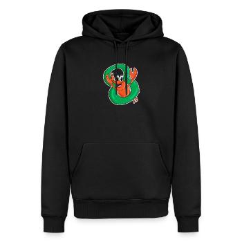 8 Jahre alt - 8. Geburtstag mit Tier Motiv - Männer Premium Bio Hoodie - Schwarz - Vorne - Nico (187cm)