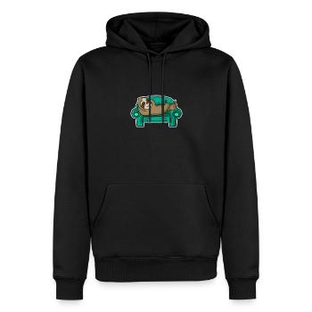 Paresseux paresseux - Sweat à capuche Premium bio Homme - noir - Devant - Nico (187cm)