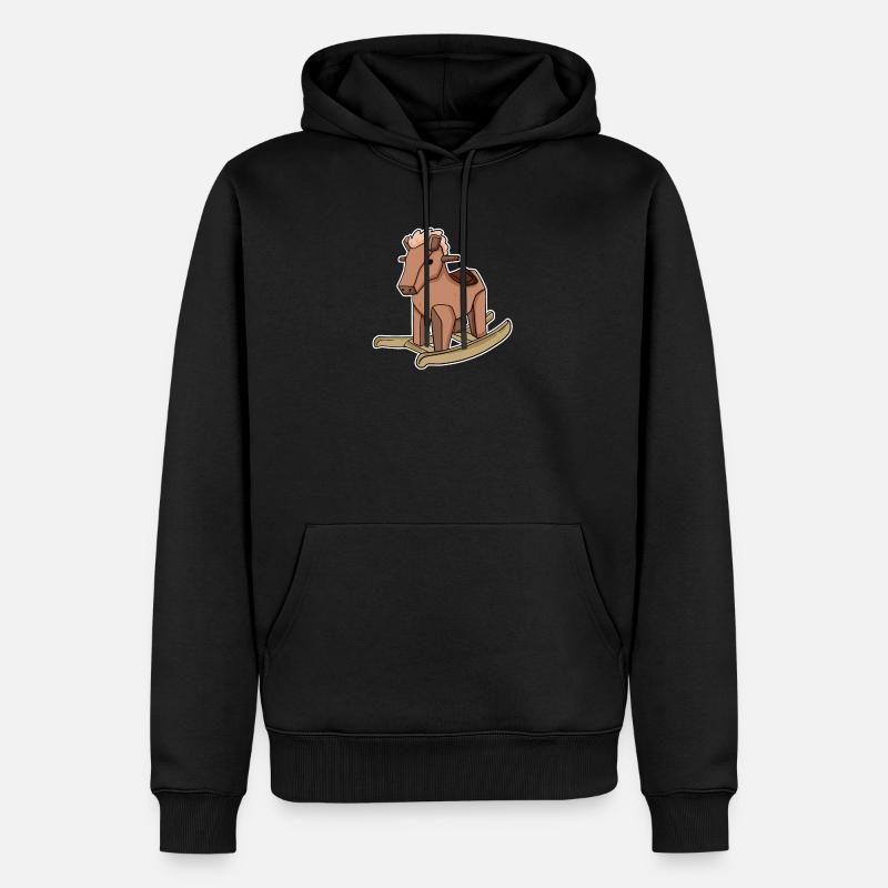 Cheval - Sweat à capuche Premium bio Homme - noir