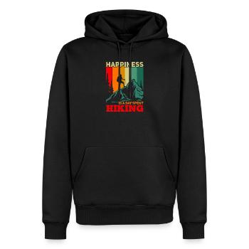 Palette de couleurs Wanderglück - Sweat à capuche Premium bio Homme - noir - Devant - Nico (187cm)