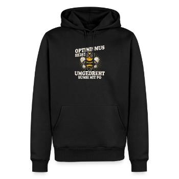 Imker Bienen - Männer Premium Bio Hoodie - Schwarz - Vorne - Nico (187cm)