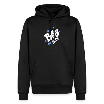 Bébé 2023 - Naissance enceinte 2023 - Bébé garçon - Sweat à capuche Premium bio Homme - noir - Devant - Nico (187cm)