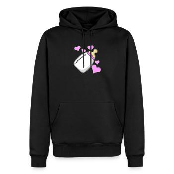 Bouteille de lait fille fille enceinte naissance - Sweat à capuche Premium bio Homme - noir - Devant - Nico (187cm)