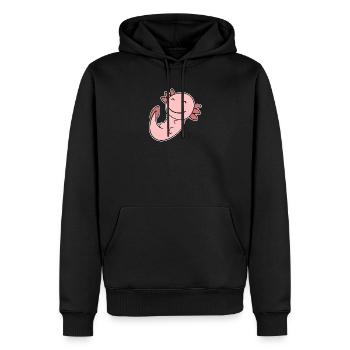 Axolotl Motiv Kinder Niedlich - Männer Premium Bio Hoodie - Schwarz - Vorne - Nico (187cm)