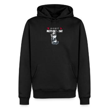 Muttertag - erster Muttertag Geschenk - Männer Premium Bio Hoodie - Schwarz - Vorne - Nico (187cm)