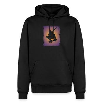 Skateboarding Skateboarder Silhouette - Männer Premium Bio Hoodie - Schwarz - Vorne - Nico (187cm)