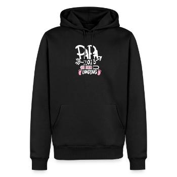 Vater 2023 - Papa 2023 - Papa werden - Männer Premium Bio Hoodie - Schwarz - Vorne - Nico (187cm)