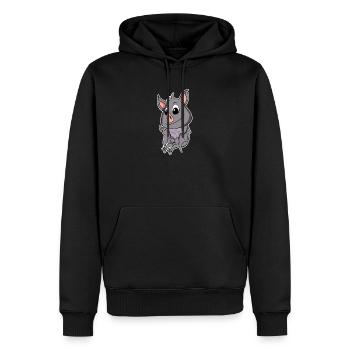 Famille de chauves-souris - Chauve-souris avec bébé - Sweat à capuche Premium bio Homme - noir - Devant - Nico (187cm)