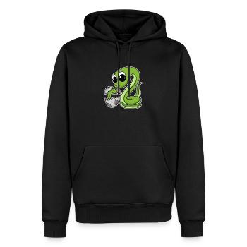 Schlange Familie - Schlange mit Baby - Schlangen - Männer Premium Bio Hoodie - Schwarz - Vorne - Nico (187cm)