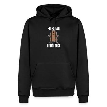 50 Geburtstag - 50 Jahre - Umarmung - Männer Premium Bio Hoodie - Schwarz - Vorne - Nico (187cm)