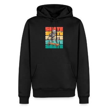 Skateboarding Coole Skateboarder Skelett Bunt - Männer Premium Bio Hoodie - Schwarz - Vorne - Nico (187cm)