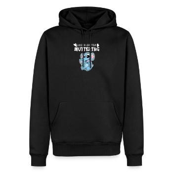Muttertag - erster Muttertag Geschenk - Männer Premium Bio Hoodie - Schwarz - Vorne - Nico (187cm)