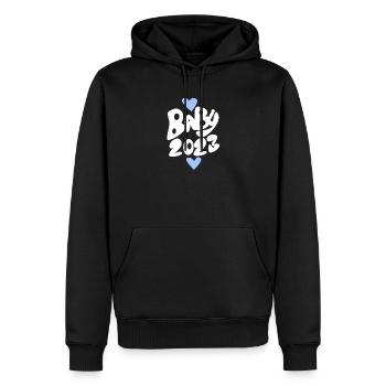 Bébé 2023 - Naissance enceinte 2023 - Bébé garçon - Sweat à capuche Premium bio Homme - noir - Devant - Nico (187cm)