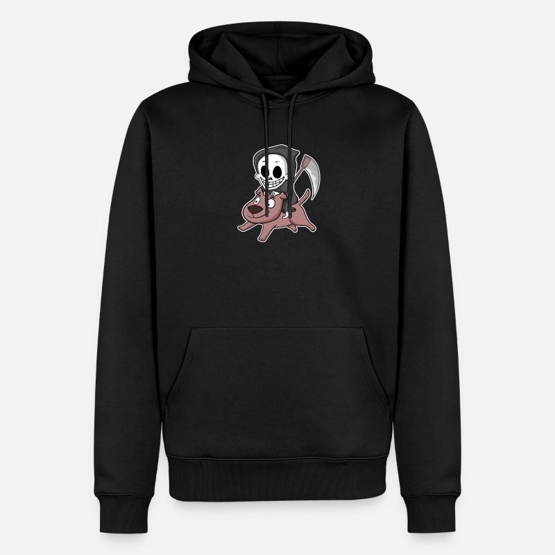 Sensenmann Hund - Männer Premium Bio Hoodie - Schwarz