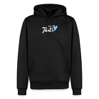 Tante Geschenk - Du wirst Tante - werdende Tante - Männer Premium Bio Hoodie - Schwarz - Vorne - Nico (187cm)