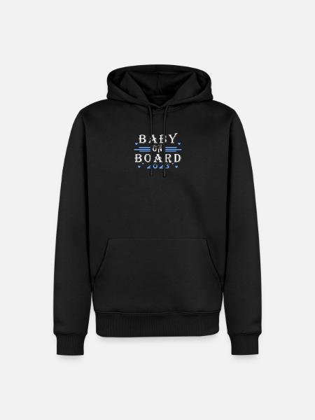 Enceinte 2023 - Sweat à capuche Premium bio Homme - noir
