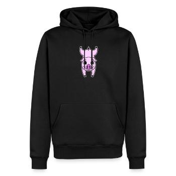 Handstand Schwein Turnen Kopfstand Gymnastik - Männer Premium Bio Hoodie - Schwarz - Vorne - Nico (187cm)