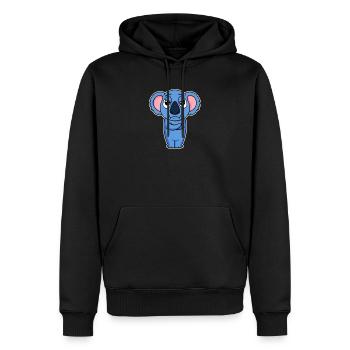 Keine Lust - Koala - Verschränkte Arme - Männer Premium Bio Hoodie - Schwarz - Vorne - Nico (187cm)
