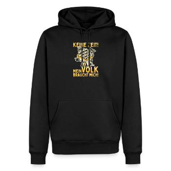 Biene Keine Zeit Volk Braucht Mich Imker Bienen - Männer Premium Bio Hoodie - Schwarz - Vorne - Nico (187cm)