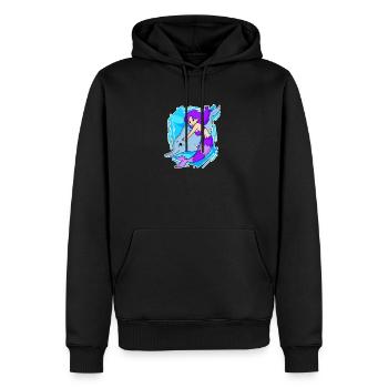 Meerjungfrau - Männer Premium Bio Hoodie - Schwarz - Vorne - Nico (187cm)