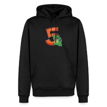 5 Anniversaire 5 ans avec motif animal - cinq - Sweat à capuche Premium bio Homme - noir - Devant - Nico (187cm)