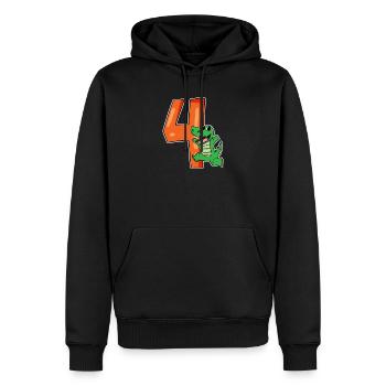 4 ans 4 ans avec motif animal - quatre - Sweat à capuche Premium bio Homme - noir - Devant - Nico (187cm)