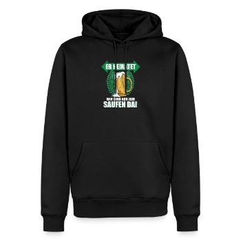 Junggesellenabschied Bier Saufen Team Bräutigam - Männer Premium Bio Hoodie - Schwarz - Vorne - Nico (187cm)