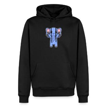 Elephant Dumbbell Training Strength Training Fitness - Men’s Premium Organic Hoodie - black - Front - Nico (187cm)