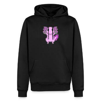 Axolotl Dumbbell Training Strength Training Fitness - Men’s Premium Organic Hoodie - black - Front - Nico (187cm)