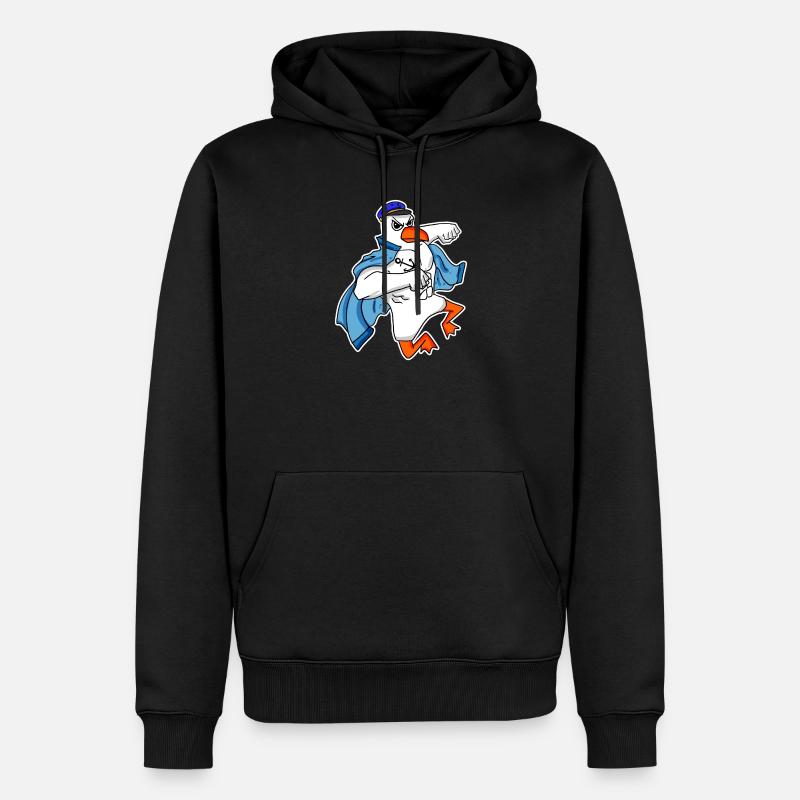 Mouette capitaine Faust - Sweat à capuche Premium bio Homme - noir