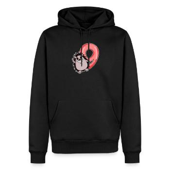 9 Anniversaire 9 ans avec motif animal - neuf - Sweat à capuche Premium bio Homme - noir - Devant - Nico (187cm)