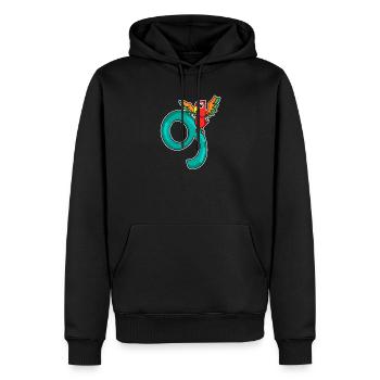 9 Anniversaire 9 ans avec motif animal - neuf - Sweat à capuche Premium bio Homme - noir - Devant - Nico (187cm)