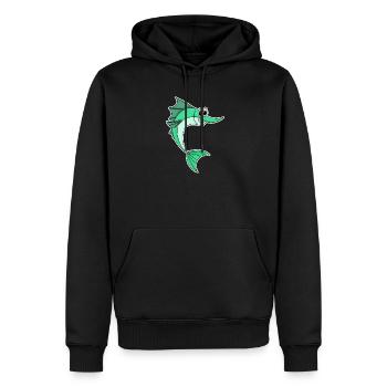Niedlicher Schwertfisch - Männer Premium Bio Hoodie - Schwarz - Vorne - Nico (187cm)