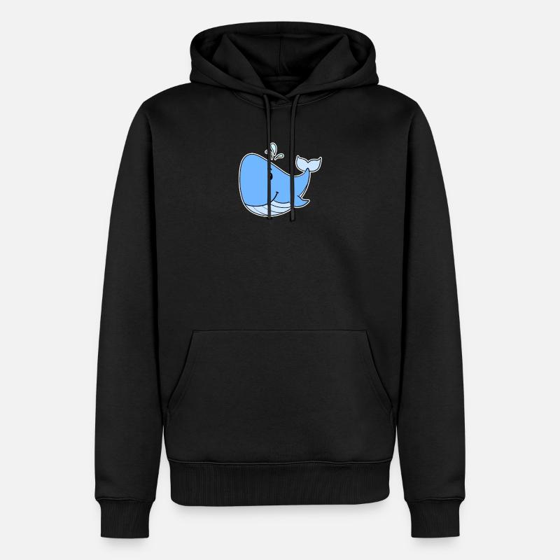 Baleine de mer - Sweat à capuche Premium bio Homme - noir
