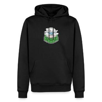 Drone - Sweat à capuche Premium bio Homme - noir - Devant - Nico (187cm)