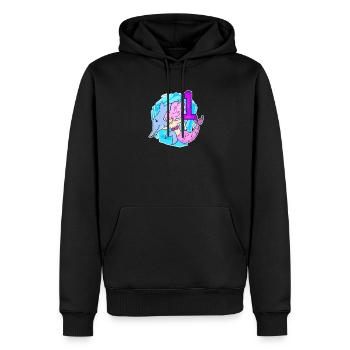Mädchen - 1. Geburtstag Meerjungfrau - Tochter - Männer Premium Bio Hoodie - Schwarz - Vorne - Nico (187cm)