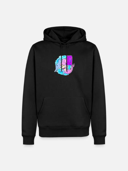 Pige - 10 års fødselsdag Havfrue - Datter - Herre Premium økologisk hoodie - sort