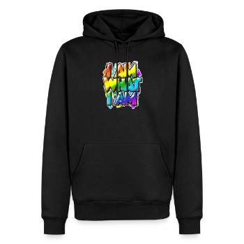 I am what I am - alles normal, oder? - Männer Premium Bio Hoodie - Schwarz - Vorne - Nico (187cm)