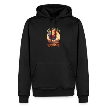 Königlicher Waliser mit Hahnenkopf - Männer Premium Bio Hoodie - Schwarz - Vorne - Nico (187cm)