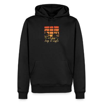 Keep It Simple Zelt Camping Natur Berge Minimalist - Männer Premium Bio Hoodie - Schwarz - Vorne - Nico (187cm)