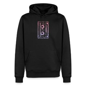 Kassette 90er Party 80er Jahre Retro Musik Tape - Männer Premium Bio Hoodie - Schwarz - Vorne - Nico (187cm)