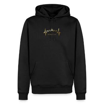 Budapest Skyline Heartbeat Hongrie Coeur Budapester - Sweat à capuche Premium bio Homme - noir - Devant - Nico (187cm)