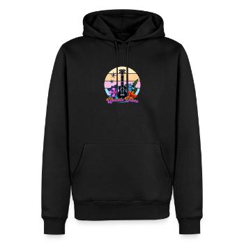 Ukulele Vibes Rétro Tropic Circle - Sweat à capuche Premium bio Homme - noir - Devant - Nico (187cm)