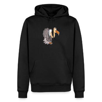 Vautour - Sweat à capuche Premium bio Homme - noir - Devant - Nico (187cm)