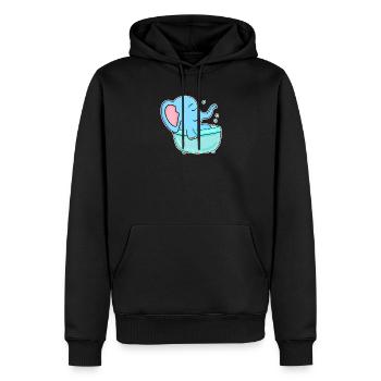 Badewanne Elefant - Männer Premium Bio Hoodie - Schwarz - Vorne - Nico (187cm)