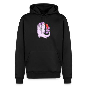 Axolotl Weihnachten - Männer Premium Bio Hoodie - Schwarz - Vorne - Nico (187cm)
