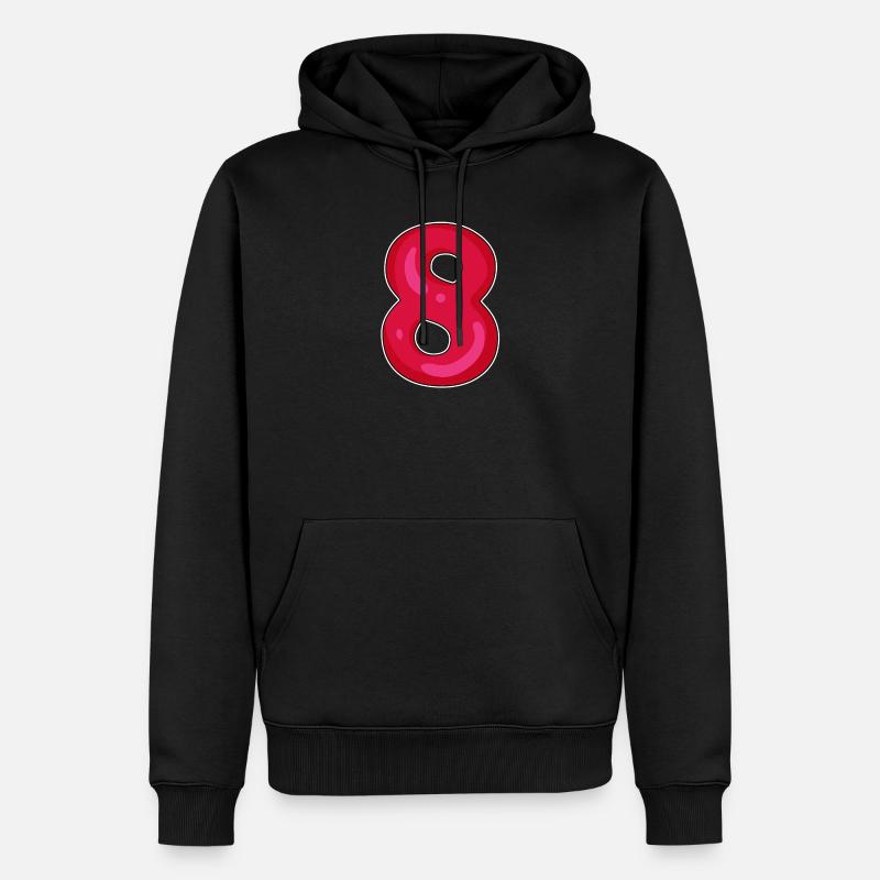 Numéro 8 Numéro Huit - Sweat à capuche Premium bio Homme - noir